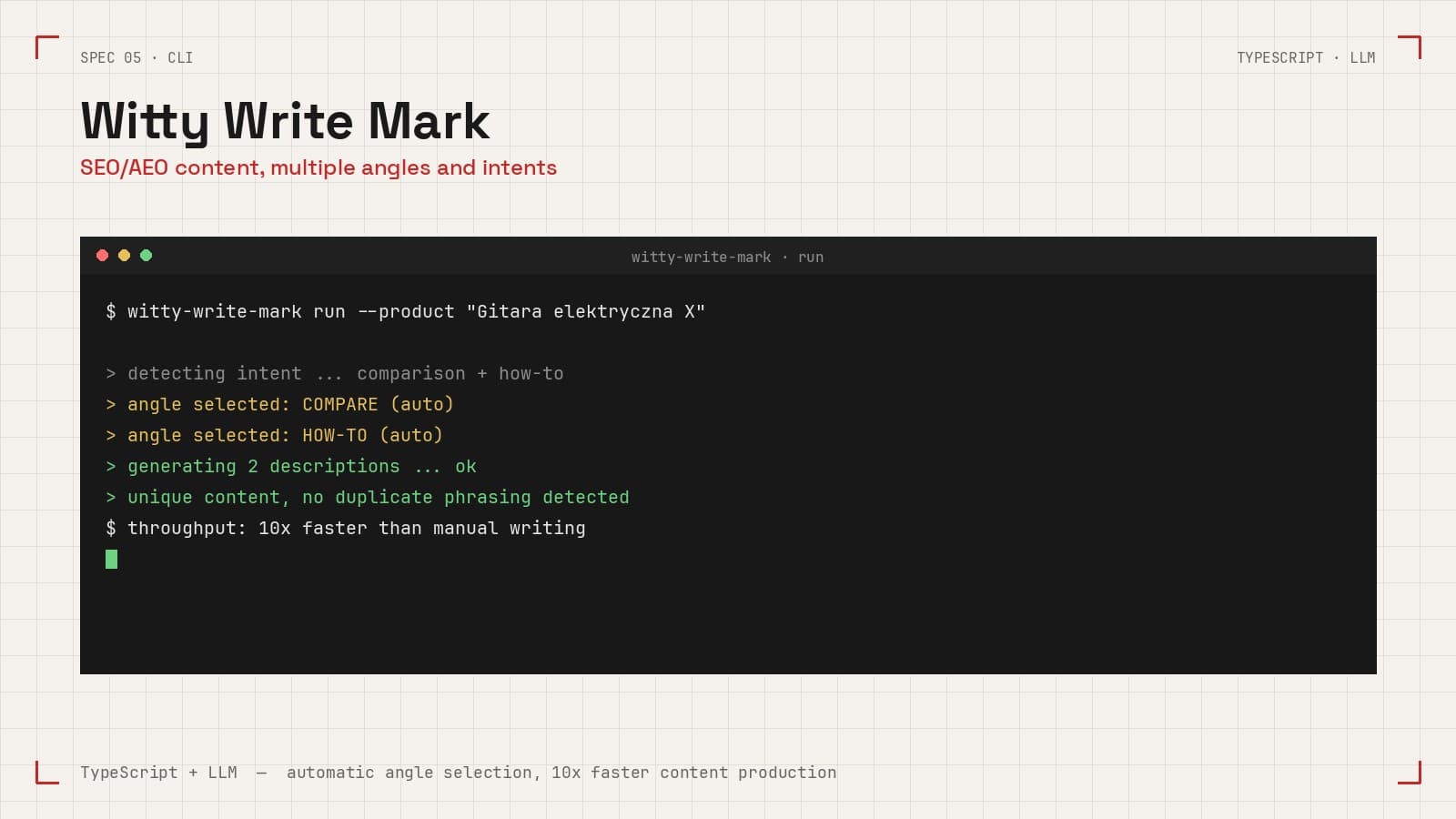 Witty Write Mark